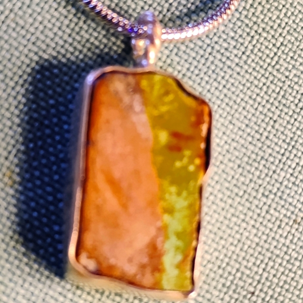 🔥R0YSTON TURQUOISE. STERLING FRAMED, ON 16-OR-18" INCH STERLING…